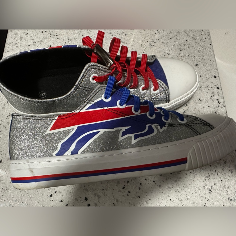 Buffalo Bills Glitter Sneakers Size 9